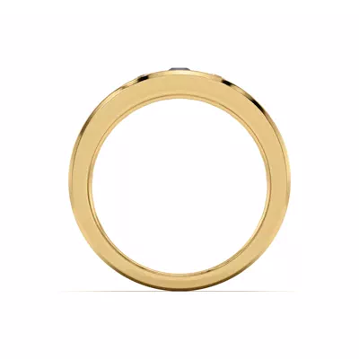 Diamond And Sapphire Grooved Band