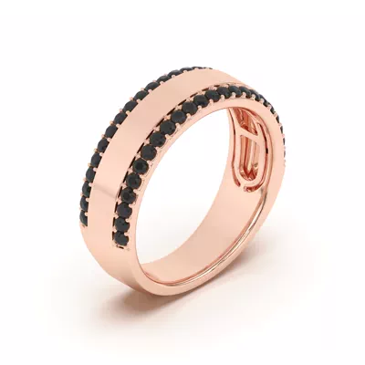 Black Sapphire Beveled Edge Band