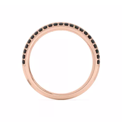 Black Sapphire Beveled Edge Band