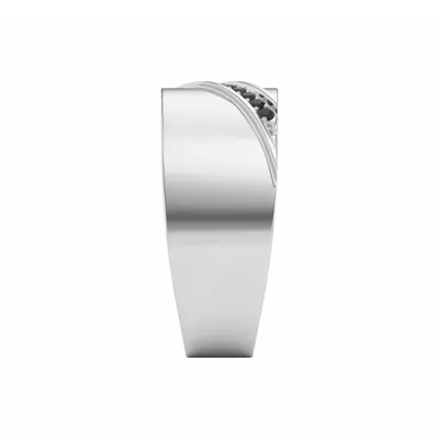 Diagonal Black Sapphire Wide Band