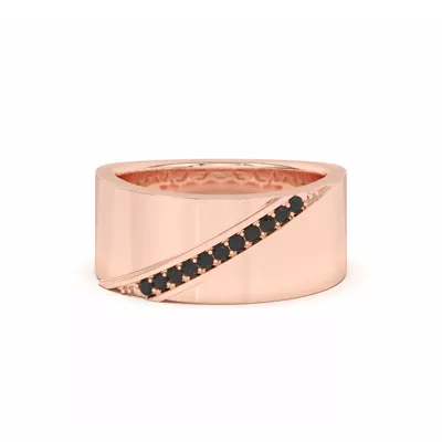 Diagonal Black Sapphire Wide Band