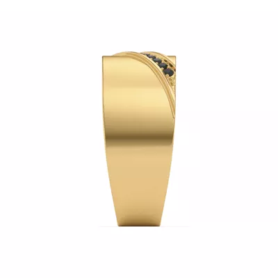 Diagonal Black Sapphire Wide Band