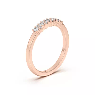 Petite Cascade Diamond Band