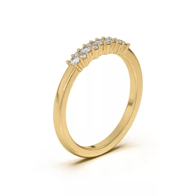Petite Cascade Diamond Band