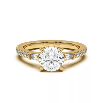 Angelica Tapered Baguette Engagement Ring