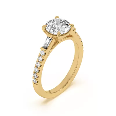 Angelica Tapered Baguette Engagement Ring