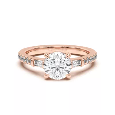 Angelica Tapered Baguette Engagement Ring