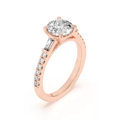 Angelica Tapered Baguette Engagement Ring