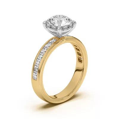 Sherry Princess Channel-Set Engagement Ring
