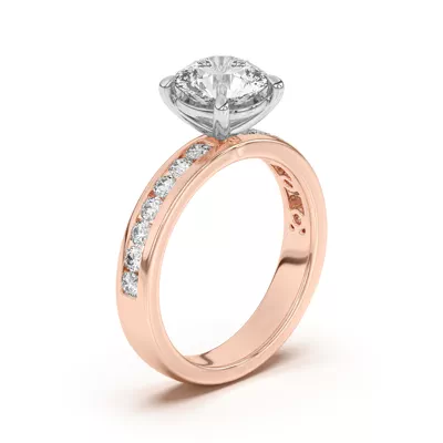 Eileen Round Channel-Set Engagement Ring