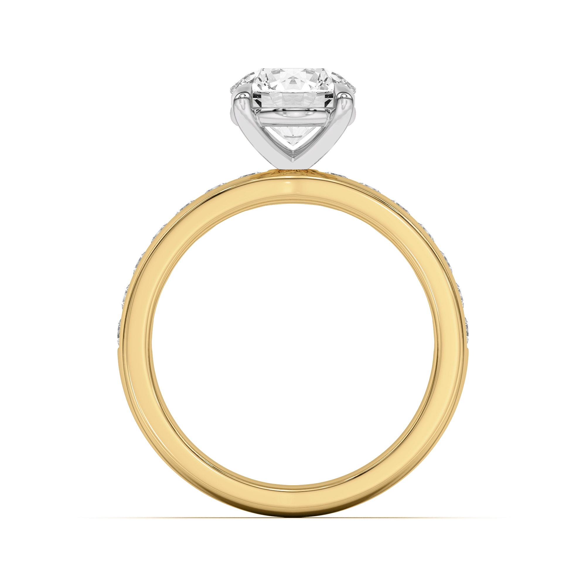 Eileen Round Channel-Set Engagement Ring