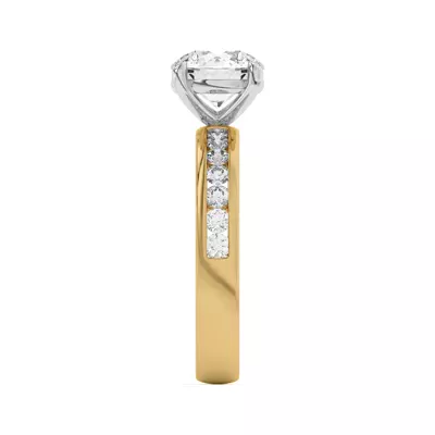 Eileen Round Channel-Set Engagement Ring