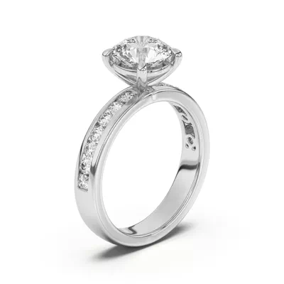 Eileen Round Channel-Set Engagement Ring
