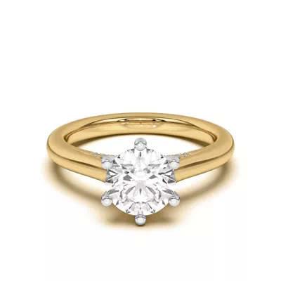 Heather Pavé Bridge Engagement Ring