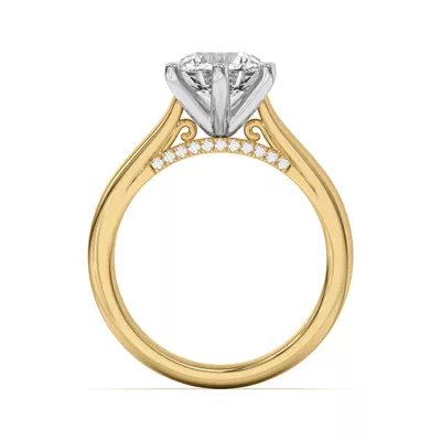 Heather Pavé Bridge Engagement Ring