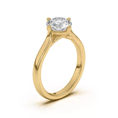 Peggy Compass-Set Cathedral Engagement Ring