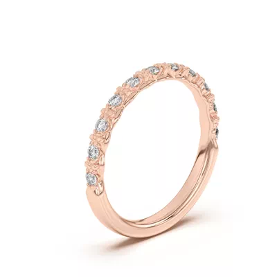 Blooming Petal Pavé Band