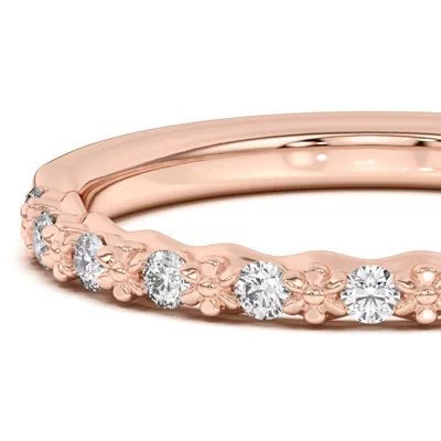 Blooming Petal Pavé Band