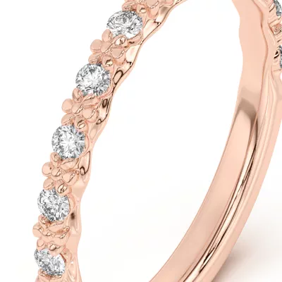 Blooming Petal Pavé Band