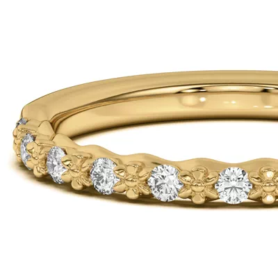 Blooming Petal Pavé Band