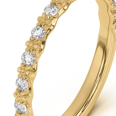 Blooming Petal Pavé Band