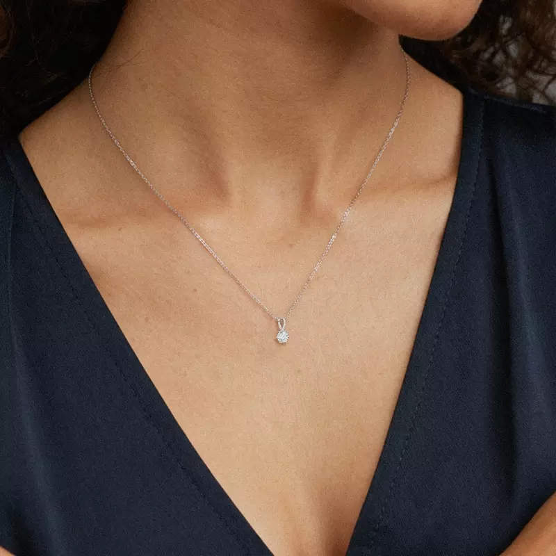 18K Yellow Gold Amadea Split Bale Pavé Pendant