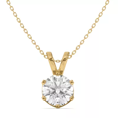 Joya Scooped Solitaire Pendant