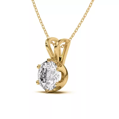 Joya Scooped Solitaire Pendant