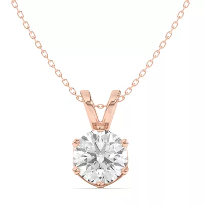 Joya Scooped Solitaire Pendant