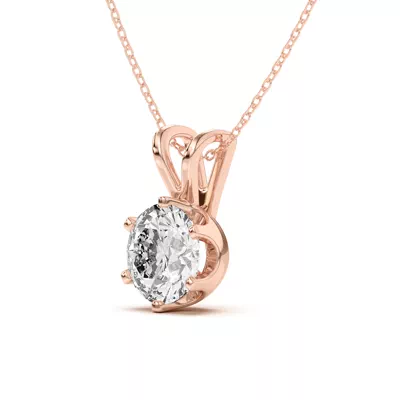 Joya Scooped Solitaire Pendant