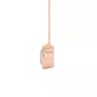 Classic Three-Stone Bezel Lab Diamond Pendant