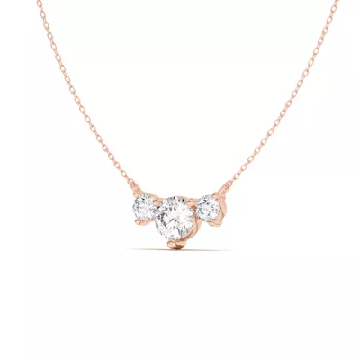 Classic Three-Stone Diamond Pendant