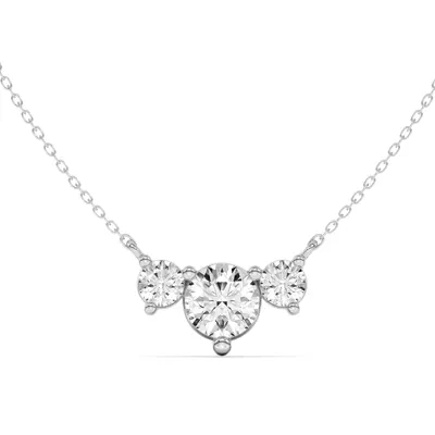 Classic Three-Stone Lab Diamond Pendant