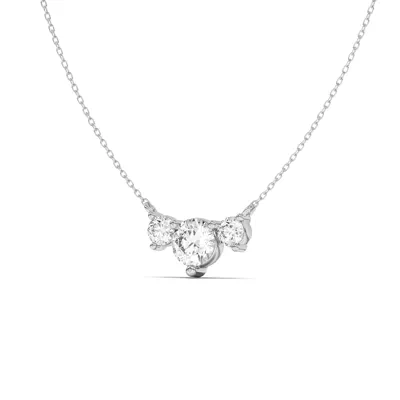 Classic Three-Stone Lab Diamond Pendant