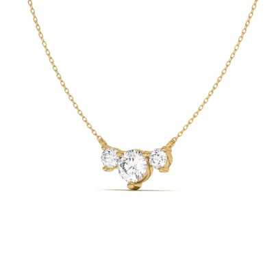 Classic Three-Stone Diamond Pendant