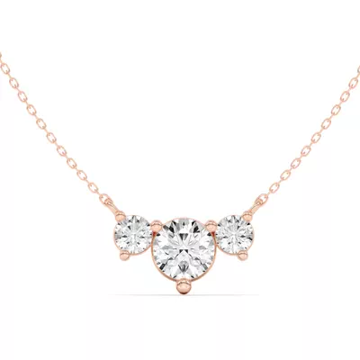 Classic Three-Stone Diamond Pendant