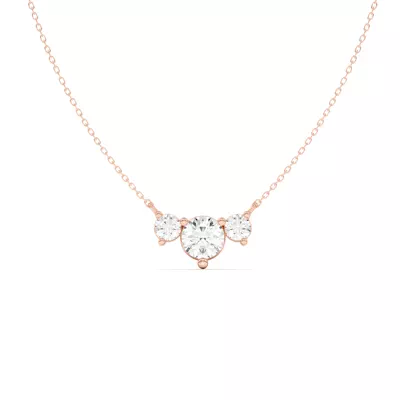 Classic Three-Stone Diamond Pendant
