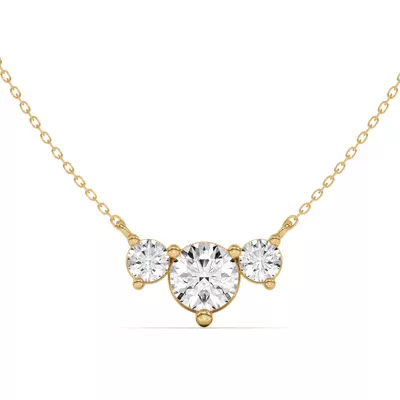 Classic Three-Stone Diamond Pendant