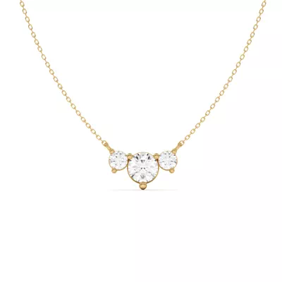 Classic Three-Stone Diamond Pendant