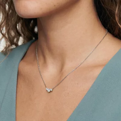 Classic Three-Stone Diamond Pendant