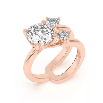 Tor Heart Duo Engagement Ring