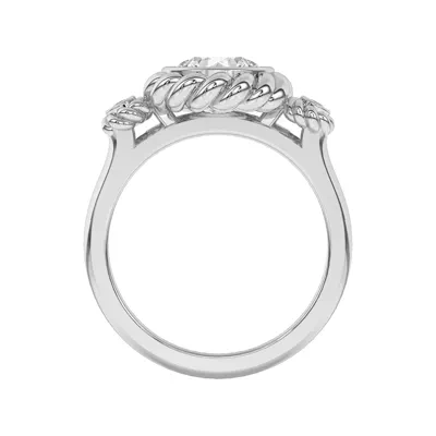 Bijou Rope Halo Engagement Ring