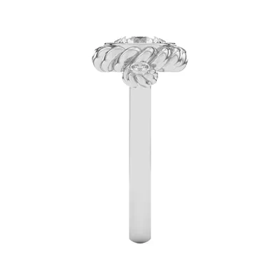 Bijou Rope Halo Engagement Ring