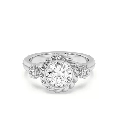 Bijou Rope Halo Engagement Ring