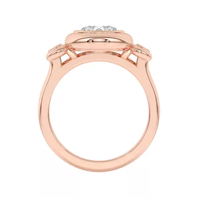 Nia Donut Bezel Engagement Ring