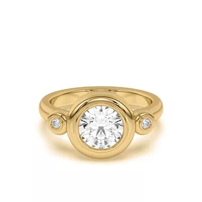 Nia Donut Bezel Engagement Ring