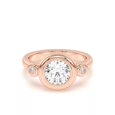Nia Donut Bezel Engagement Ring