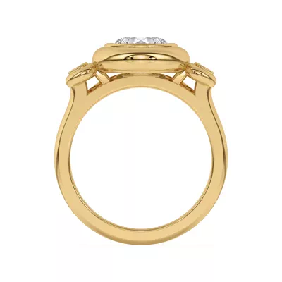 Nia Donut Bezel Engagement Ring