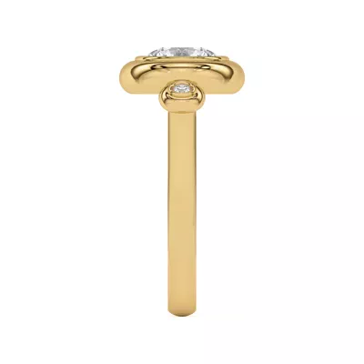 Nia Donut Bezel Engagement Ring