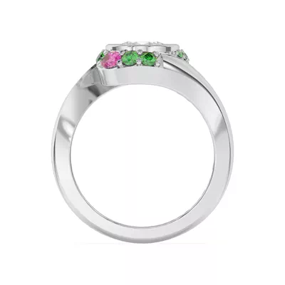 Verdant Rose Swirl Engagement Ring